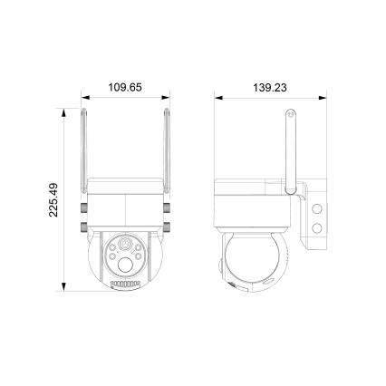Immax NEO 07803L - Soldrevet kamera m. sensor SENTRY 6000 mAh Wi-Fi Tuya IP65