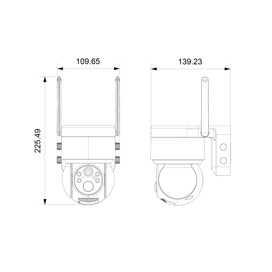 Immax NEO 07803L - Soldrevet kamera m. sensor SENTRY 6000 mAh Wi-Fi Tuya IP65