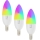 Immax NEO 07808C - Sæt med 3x LED RGB+CCT dæmpbare pærer E14/4,8W/230V Wi-Fi Tuya