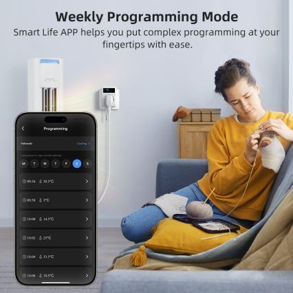 Immax NEO 07811L - Smart stikdåse med termometer F 3680W Tuya Wi-Fi