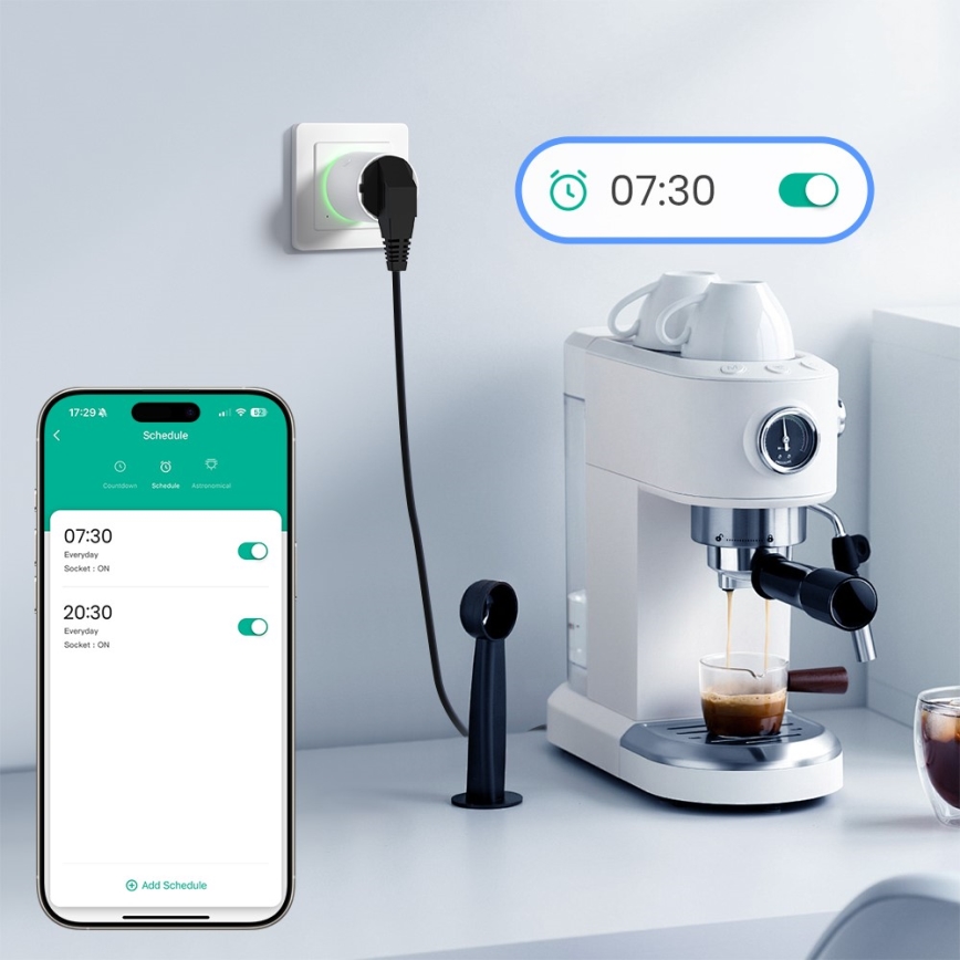 Immax NEO 07812L - Smart stikdåse E 3500W Wi-Fi