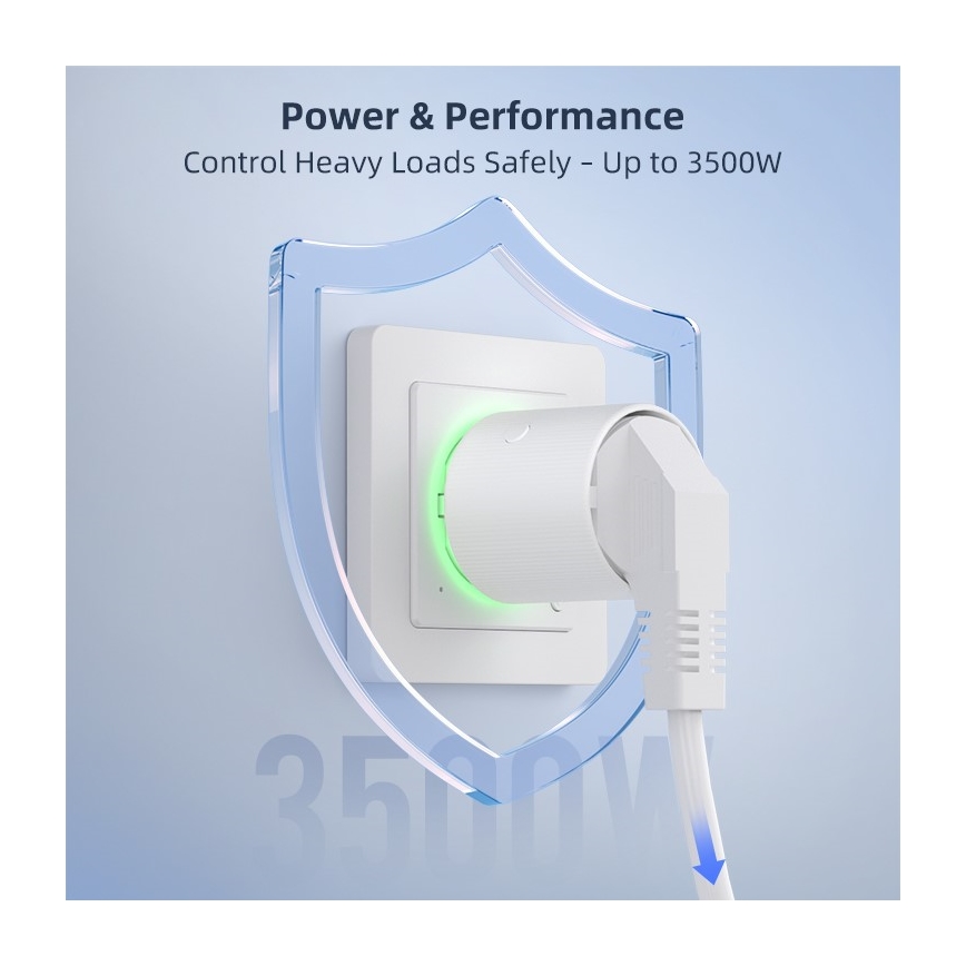 Immax NEO 07813L - Smart stikdåse Type F 3500W Wi-Fi