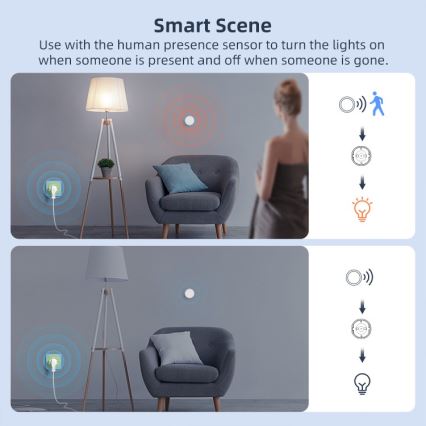 Immax NEO 07813L - Smart stikdåse Type F 3500W Wi-Fi