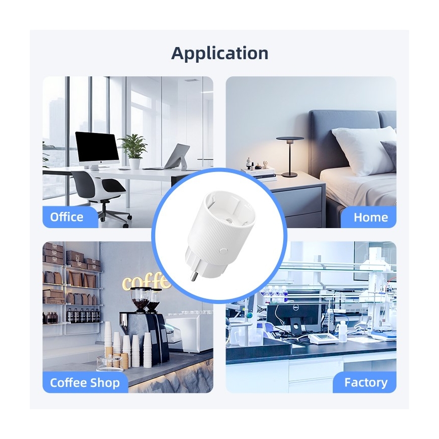Immax NEO 07813L - Smart stikdåse Type F 3500W Wi-Fi