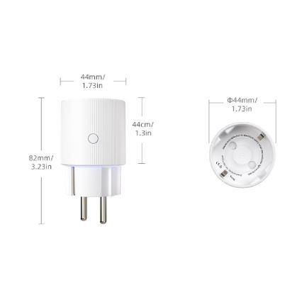Immax NEO 07813L - Smart stikdåse Type F 3500W Wi-Fi