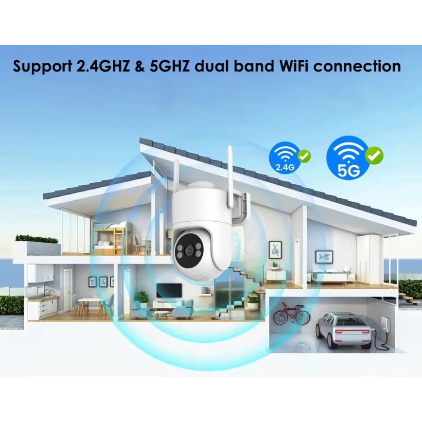 Immax NEO 07819L - Smart udendørs kamera med 4 MP-sensor, 5V, IP65 og Wi‑Fi