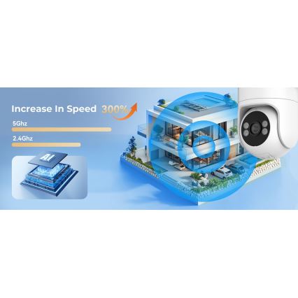 Immax NEO 07819L - Smart udendørs kamera med 4 MP-sensor, 5V, IP65 og Wi‑Fi