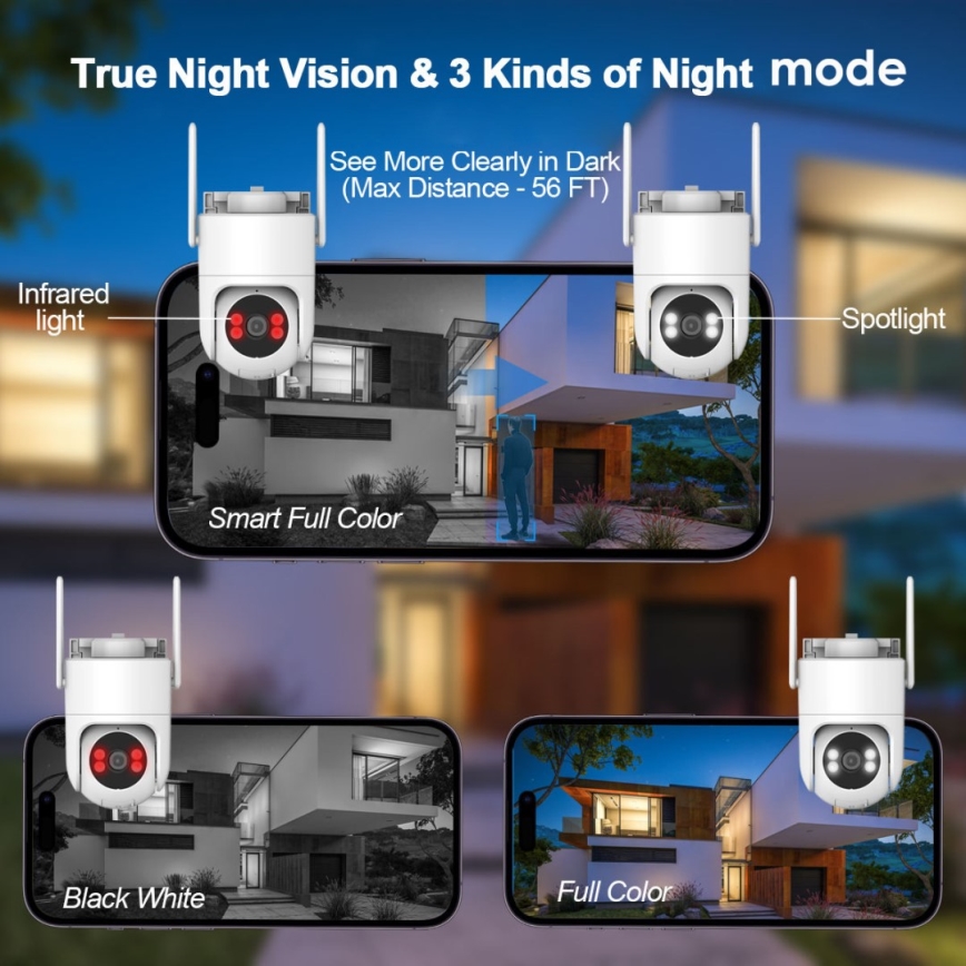 Immax NEO 07819L - Smart udendørs kamera med 4 MP-sensor 5V IP65 Tuya Wi-FI
