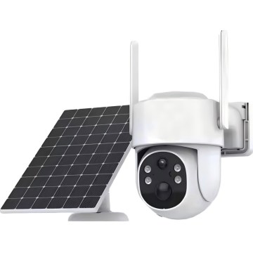 Immax NEO 07820L - Smart udendørs solcellekamera med sensor, 6000 mAh batteri, IP65