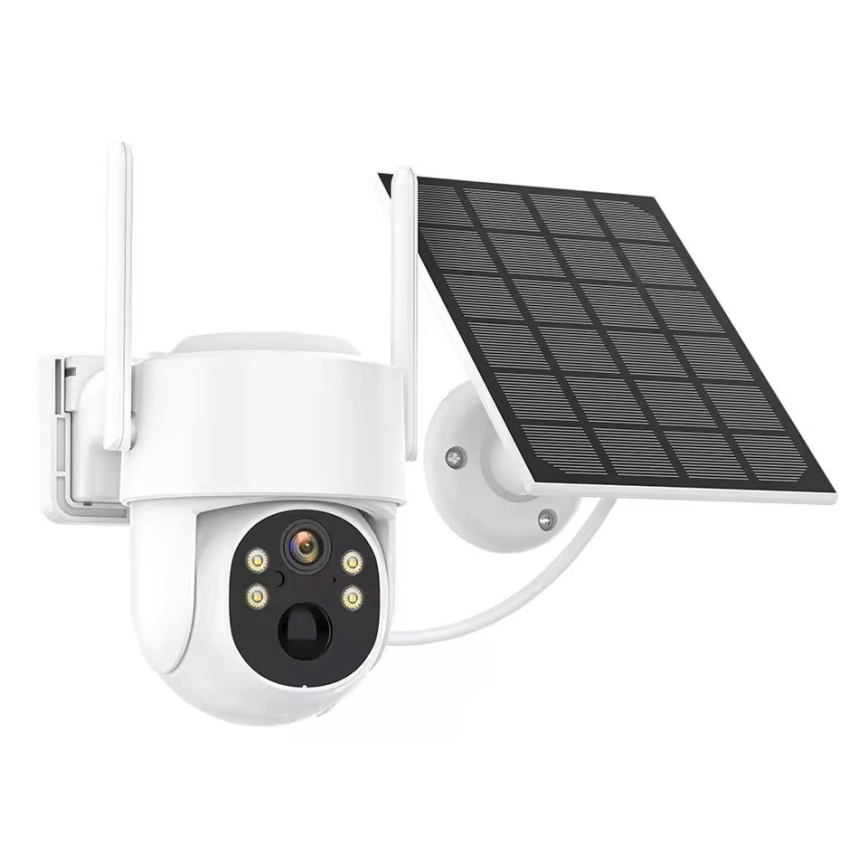 Immax NEO 07820L - Smart udendørs solcellekamera med sensor, 6000 mAh batteri, IP65