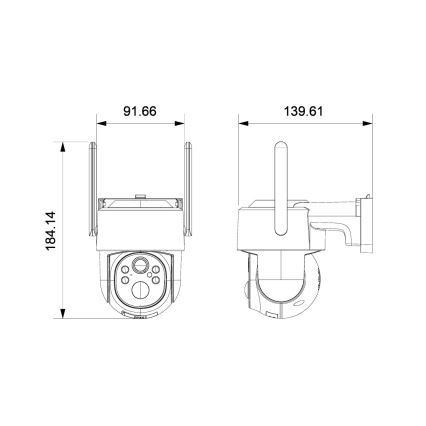 Immax NEO 07820L - Smart udendørs solcellekamera med sensor, 6000 mAh batteri, IP65