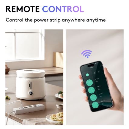 Immax NEO 07821L - Forlængerledning NEO LITE Smart 4AC+1xUSB+2xUSB-C Wi-Fi