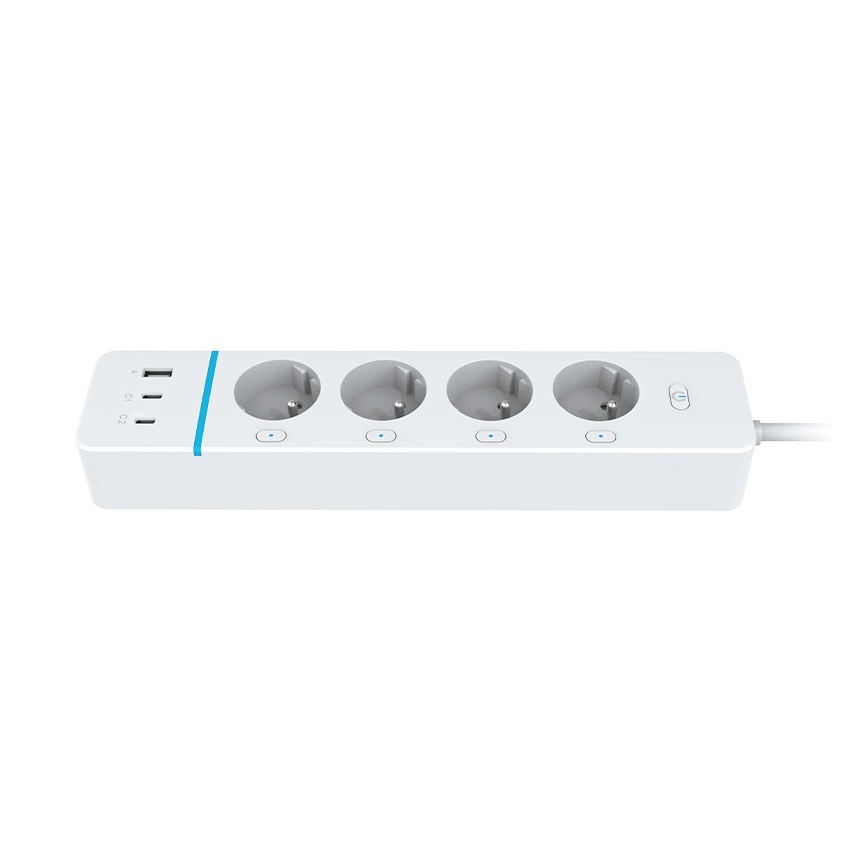 Immax NEO 07821L - Forlængerledning NEO LITE Smart 4AC+1xUSB+2xUSB-C Wi-Fi