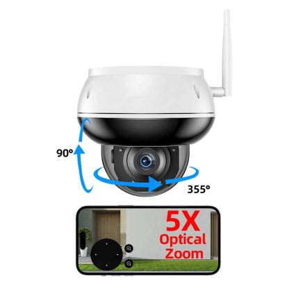 Immax NEO 07825L - Smart udendørs kamera med DOME-sensor 5MP 230V IP66 TUYA Wi-Fi