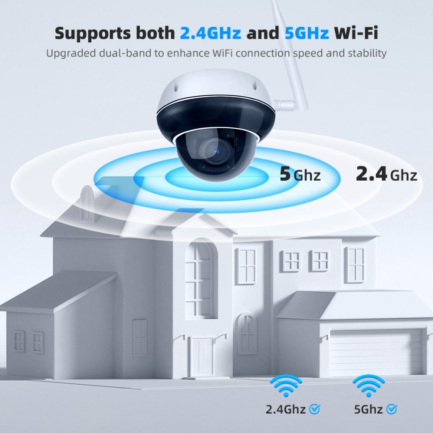 Immax NEO 07825L - Smart udendørs kamera med DOME-sensor 5MP 230V IP66 TUYA Wi-Fi