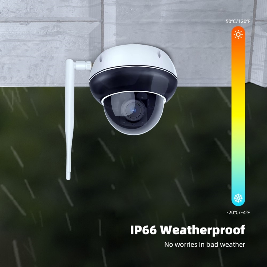 Immax NEO 07825L - Smart udendørs kamera med DOME-sensor 5MP 230V IP66 TUYA Wi-Fi