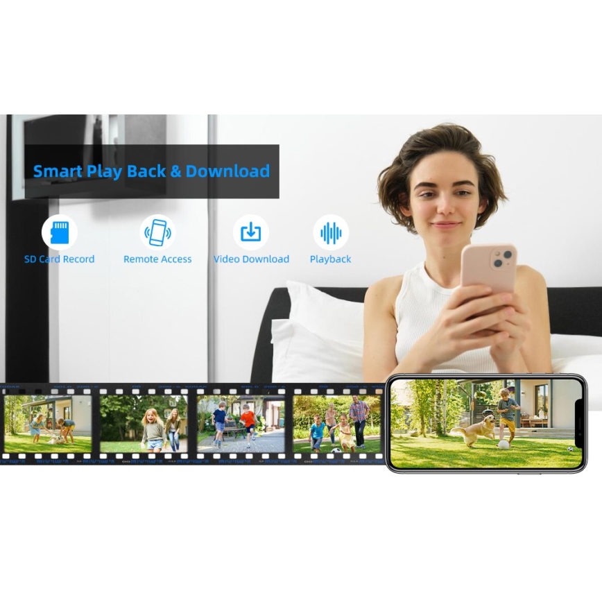 Immax NEO 07825L - Smart udendørs kamera med DOME-sensor 5MP 230V IP66 TUYA Wi-Fi