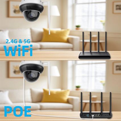 Immax NEO 07825L - Smart udendørs kamera med DOME-sensor 5MP 230V IP66 TUYA Wi-Fi