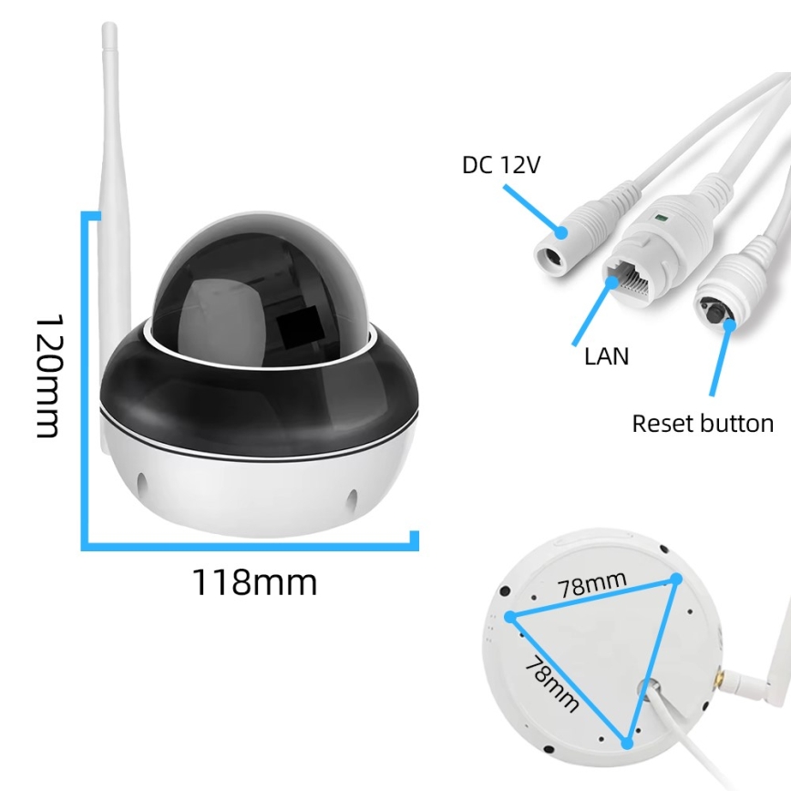 Immax NEO 07825L - Smart udendørs kamera med DOME-sensor 5MP 230V IP66 TUYA Wi-Fi