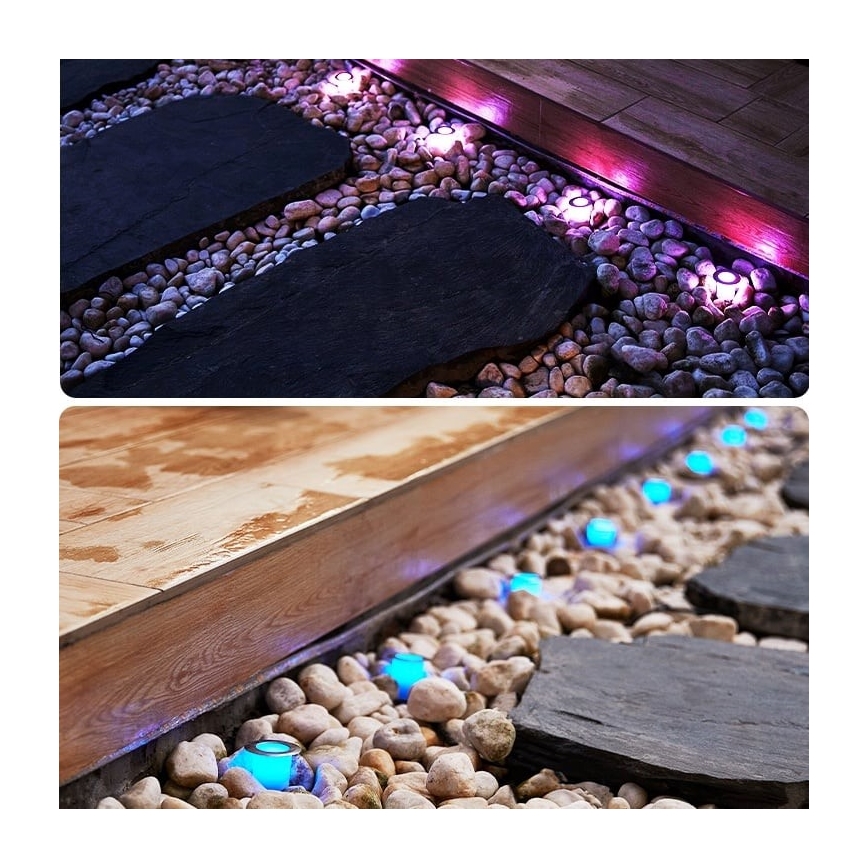 Immax NEO 07905L - LED solcellelampe dæmpbar RGB-farver ESTRELAS 8xLED/0,25W/5V IP65 Tuya