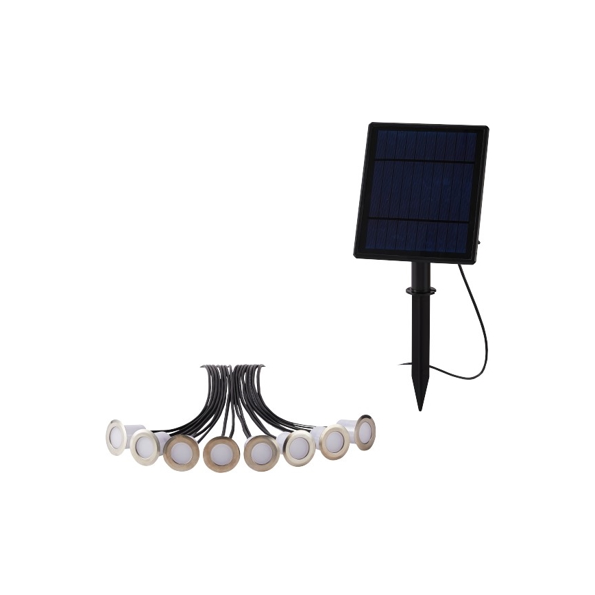 Immax NEO 07905L - LED solcellelampe dæmpbar RGB-farver ESTRELAS 8xLED/0,25W/5V IP65 Tuya