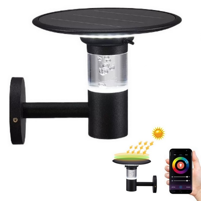Immax NEO 07907L - LED RGB+CW/W Soldrevet væglampe dæmpbar BUBBLES LED/2W/5,5V IP54 Tuya 4000 mAh