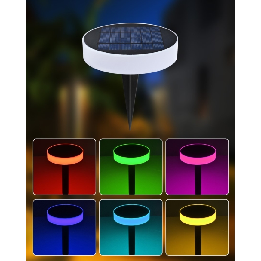 Immax NEO 07910L - LED RGB dæmpbar solcellelampe med sensor NEO LITE LED/1W/5V rund IP54 Tuya 1300 mAh
