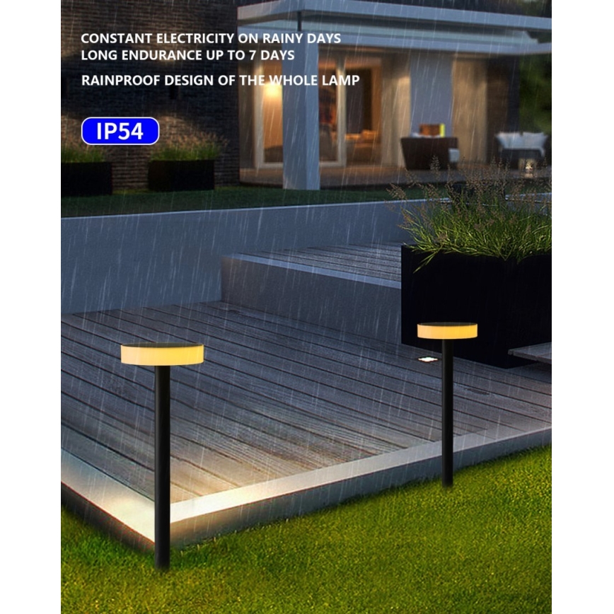 Immax NEO 07910L - LED RGB dæmpbar solcellelampe med sensor NEO LITE LED/1W/5V rund IP54 Tuya 1300 mAh