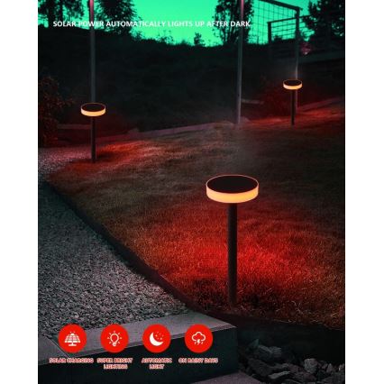 Immax NEO 07910L - LED RGB dæmpbar solcellelampe med sensor NEO LITE LED/1W/5V rund IP54 Tuya 1300 mAh