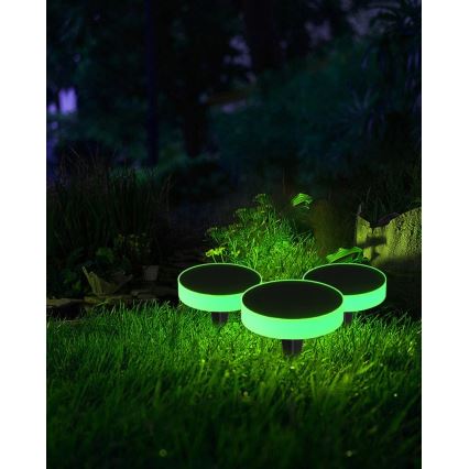 Immax NEO 07910L - LED RGB dæmpbar solcellelampe med sensor NEO LITE LED/1W/5V rund IP54 Tuya 1300 mAh