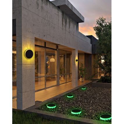 Immax NEO 07910L - LED RGB dæmpbar solcellelampe med sensor NEO LITE LED/1W/5V rund IP54 Tuya 1300 mAh