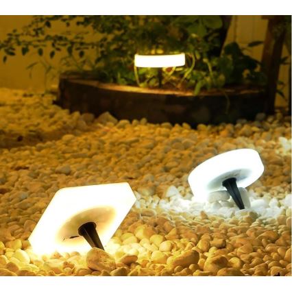 Immax NEO 07911L - LED solcellelampe med sensor  og RGB-farver dæmpbar NEO LITE LED/1W/5V kantet IP54 Tuya 1300 mAh