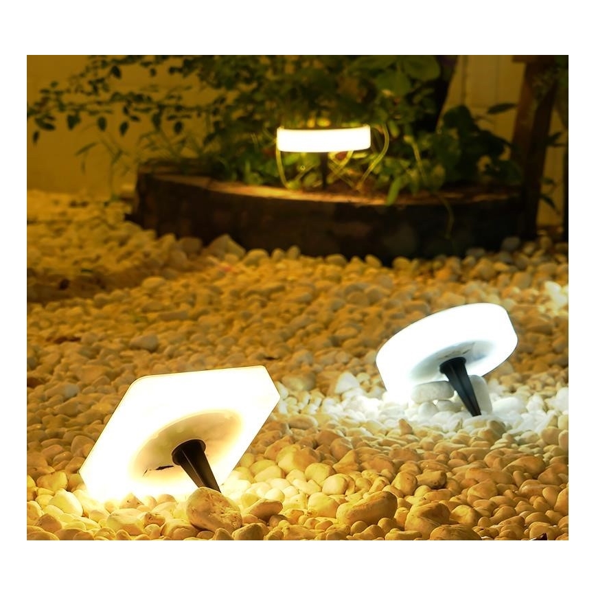 Immax NEO 07911L - LED solcellelampe med sensor  og RGB-farver dæmpbar NEO LITE LED/1W/5V kantet IP54 Tuya 1300 mAh