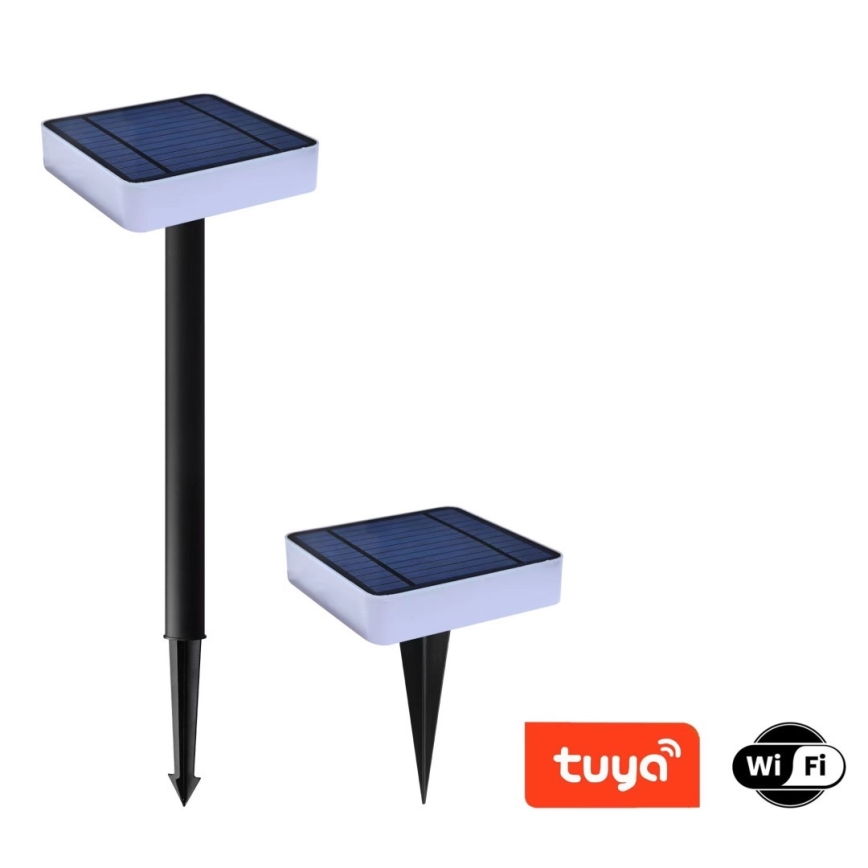 Immax NEO 07911L - LED solcellelampe med sensor  og RGB-farver dæmpbar NEO LITE LED/1W/5V kantet IP54 Tuya 1300 mAh