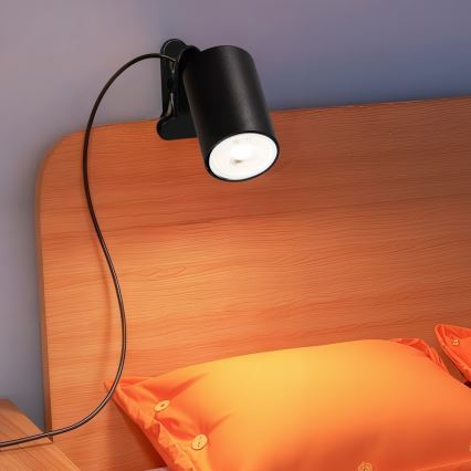 Immax NEO 08291L - lampe med klemme PUNTO 1xGU10/9W/230V sort