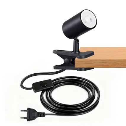 Immax NEO 08291L - lampe med klemme PUNTO 1xGU10/9W/230V sort