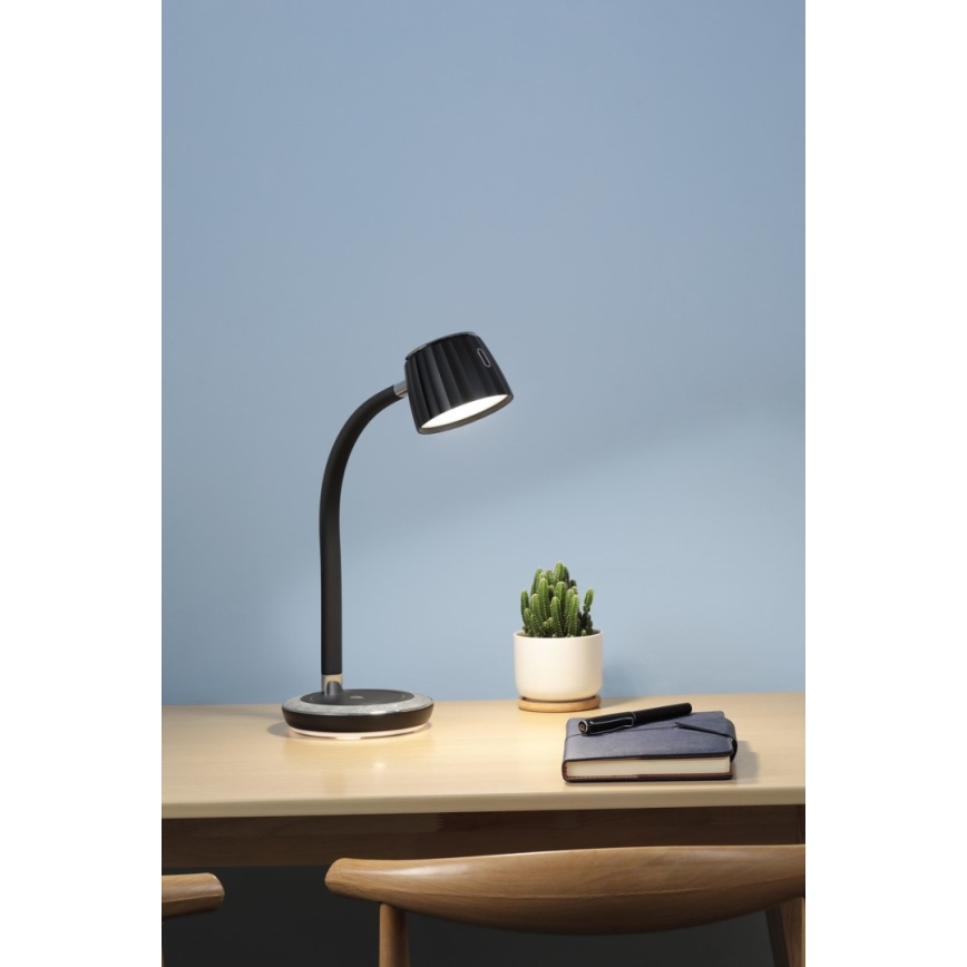 Immax NEO 08996L - LED bordlampe m. trådløs opladning dæmpbar PERLA LED/1,5W + LED/6W/230V 3800-4300K