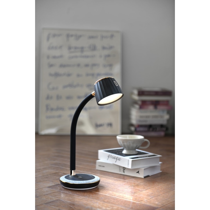 Immax NEO 08996L - LED bordlampe m. trådløs opladning dæmpbar PERLA LED/1,5W + LED/6W/230V 3800-4300K