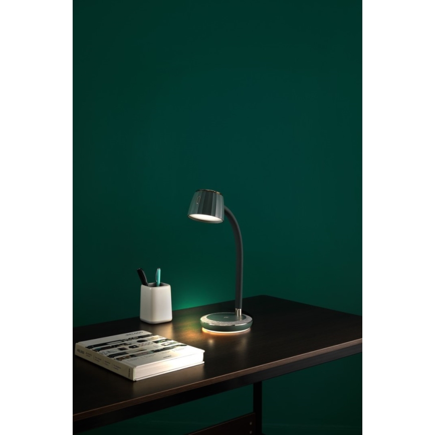 Immax NEO 08996L - LED bordlampe m. trådløs opladning dæmpbar PERLA LED/1,5W + LED/6W/230V 3800-4300K