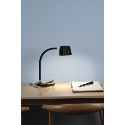 Immax NEO 08996L - LED bordlampe m. trådløs opladning dæmpbar PERLA LED/1,5W + LED/6W/230V 3800-4300K