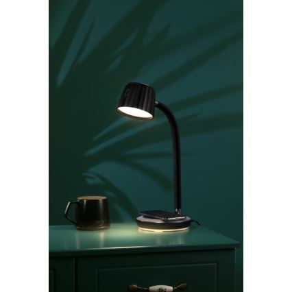 Immax NEO 08996L - LED bordlampe m. trådløs opladning dæmpbar PERLA LED/1,5W + LED/6W/230V 3800-4300K
