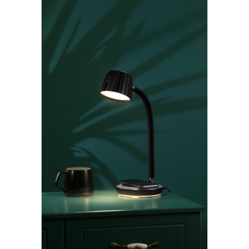Immax NEO 08996L - LED bordlampe m. trådløs opladning dæmpbar PERLA LED/1,5W + LED/6W/230V 3800-4300K