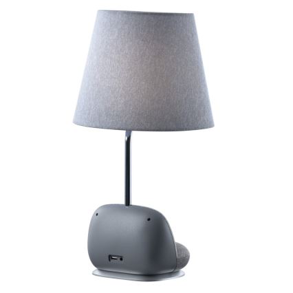 Immax NEO 09109L - LED-dæmpbar bordlampe med trådløs Qi-opladning SOFA LED/6W/230V grå