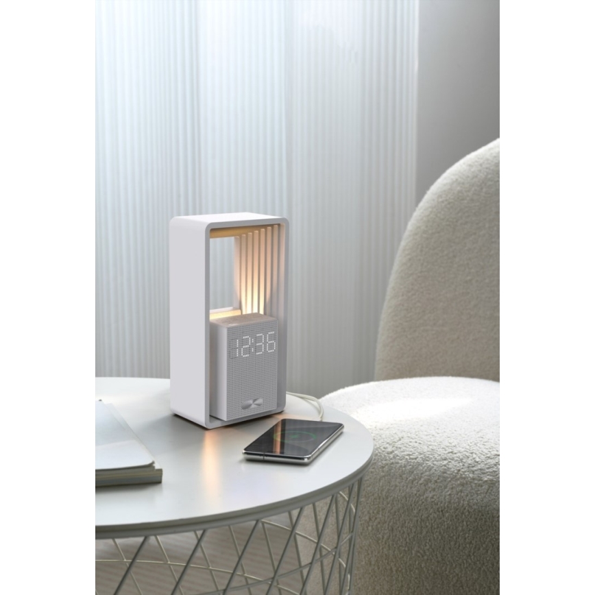 Immax NEO 09113L - LED bordlampe med vækkeur og opladningsfunktion CALM LED/3,5W/5V
