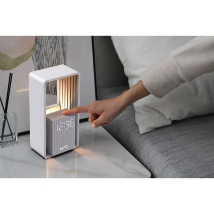 Immax NEO 09113L - LED bordlampe med vækkeur og opladningsfunktion CALM LED/3,5W/5V