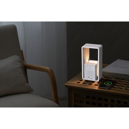 Immax NEO 09113L - LED bordlampe med vækkeur og opladningsfunktion CALM LED/3,5W/5V