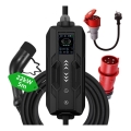 Immax - Rejseopladningsstation til elbiler EV AC Type 2 32A/380V 22kW + stik 230V 5m Wi-Fi Tuya