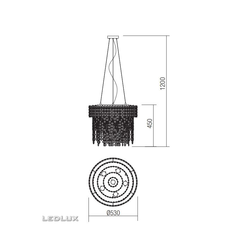 Incanti ITV PR6 10 60 - Lysekrone i krystal TREVI 6xGU10/50W/230V