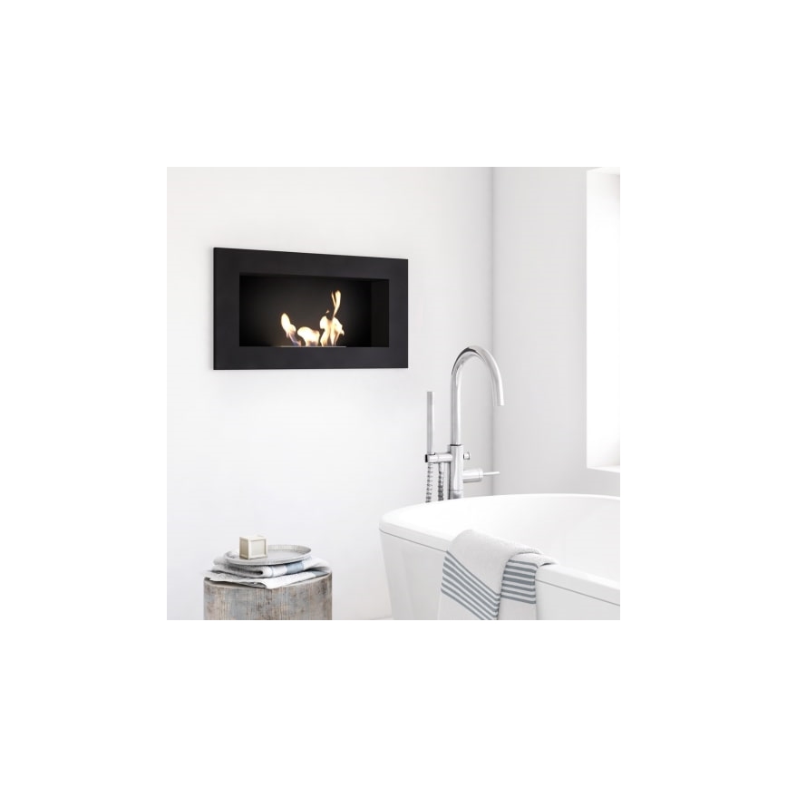 Kratki - Indbygget BIO pejs 37,4x64,8 cm 1 kW sort