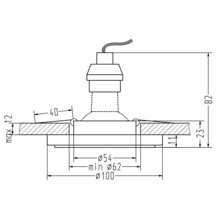 Indbygget lampe EYE 1xGU10/35W/230V